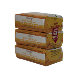 PATANJALI HALDI CHANDAN KANTI BODY CLEANSER-(3X1) (150 GM) by patanjali