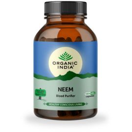 Herbal NEEM Blood Purifier Antibiotic Capsules Bottle by Organic India 60 Nos x 4 Pc