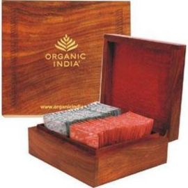 Executive Deluxe Wooden Gift Box by Organic India (60 Tea Bags)