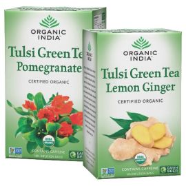 Combo of Tulsi Green Tea Pomegranate 25 Tea Bags & Lemon Ginger 25 Tea Bags