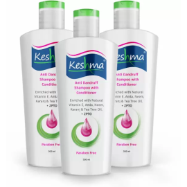 Keshma Anti Dandruff Shampoo with Conditioner 500ml x 3 Packs Combo