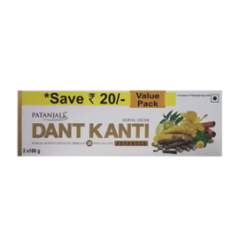 DANT KANTI DENTAL CREAM ADVANCED  2X100-GM (200 GM) by patanjali