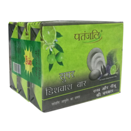 PATANJALI SUPER DISHWASH BAR by patanjali 135 GM X 3 PC COMBO