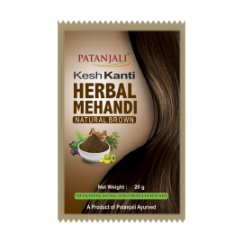 KESH KANTI HERBAL MEHANDI (NATURAL BROWN) 20 GM by patanjali