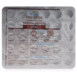GANDHAK RASAYAN 30 TAB x 1 Strip by DHOOTPAPESHWAR, for Skin Problems
