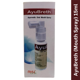 AyuBreth Mouth Spray 15ml by Ayulink | Ayurvedic Innovation for Easy Breathing & Bronchodilation | Fast-Acting & Natural Relief