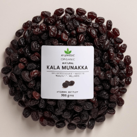 Organic Natural Kala Munakka (Black Raisins) 500gm | Ayurvedic Dry Fruit for Digestion, Immunity & Wellness