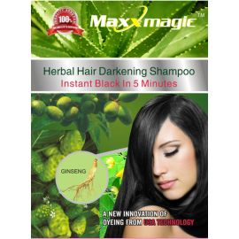 Maxmagic Herbal Hair Dye Shampoo - Instant Black in 5 Minutes