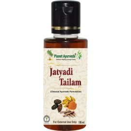 Jatyadi Tailam (100 ml) by Planet Ayurveda | 100% Natural Oil for Skin Healing, Wound Care & Skin Disorders