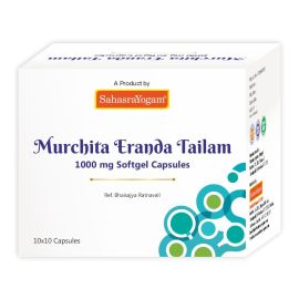 MURCHITA ERANDA TAILAM 1000mg SOFTGEL CAPSULE 100 Nos - SAHASRAYOGAM