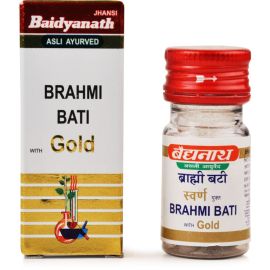 Baidyanath Brahmi Bati With Gold (Swarna Moti Kesar Yukta) 10tab 