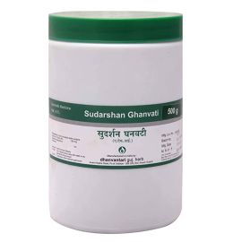 Sudarshan Ghanvati 500gm Jar Pack - Dhanvantari, Useful in Fever & Malaria