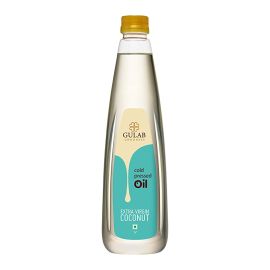 Gulab Cold Pressed Extra Virgin Coconut Oil - 1 Litre, 100% Pure & Natural