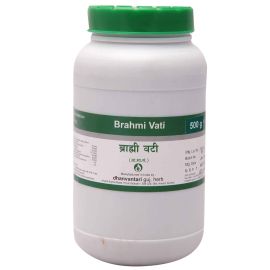 Brahmi Vati by Dhanvantari 500gm Tablets Jar Pack, Brain Tonic