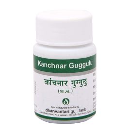 Kanchnar Guggulu 60Tablets by Dhanvantari, Useful in Goitre & Ulcer