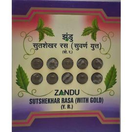 ZANDU SUTSHEKHAR RAS (GOLD) - 10 TAB
