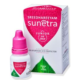 Sreedhareeyam Ayurveda Sunetra Junior Herbal Eye Drop (Below 17 years of age) Regular Eye Care for Kids , 10ml