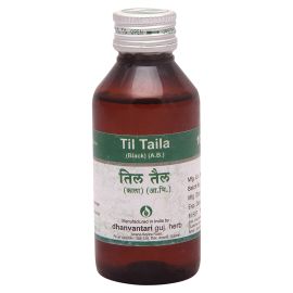 Til Taila (Black) 450ml by Dhanvantari, Useful as Massage Oil & In Panchkarma