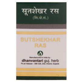 Sutshekhar Ras (S.Y.) with Gold by Dhanvantari - 50 Tablets | Ayurvedic Remedy for Acidity, Indigestion & Gastric Health