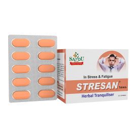 Sandu Stresan 120 Tablets (12 x 10 Tabs),  Anxiety & Stress Reliever 