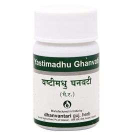 Yastimadhu Ghanvati Tablets (120Tablets) by Dhanvantari, Useful in Cough & Throat Disease