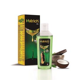 NUTRICH Herbal Hair OIL 180ml by Ayulabs, For Hair & Scalp Disorders