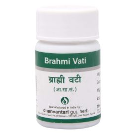 Brahmi Vati Tablets (120Tablets) by Dhanvantari, Useful in Brain Tonic