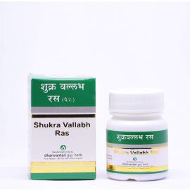 Shukra Vallabh Ras (S.Y.) with Gold by Dhanvantari - 100 Tablets | Ayurvedic Tonic for Vitality, Strength & Reproductive Health