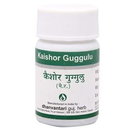 Kaishor Guggulu Tablets (60Tablets) by Dhanvantari, Useful in Leprosy & Gout