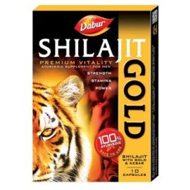 Dabur Shilajit Gold CAPSULES for men, 10 capsules x 1 Strip,