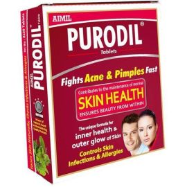 Aimil Purodil anti acne tablets [90 tab] Box, for acne, pimples, boils, urticaria, skin allergies