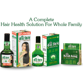 Kesh King Complete Hair Loss Treatment Kit with Oil + Shampoo + Herbal Capsules
