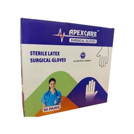 Latex Apex Care Surgical Gloves 50 PAIRS - 1 Box