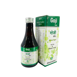Goji Syrup 200ml by Dhanvantari, Useful in Cough, Cold, Sore Throat & Chest Congestion