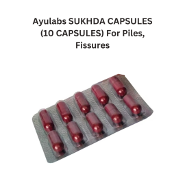 SUKHDA CAPSULES (10 CAPSULES) by Ayulabs, for Piles and Fissures