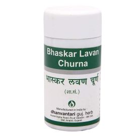 Bhaskar Lavan Churna 500gm by Dhanvantari, Useful in Gas, Indigestion & Constipation