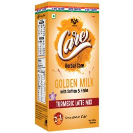 Care 2in1 Golden Milk Turmeric Latte with Saffron and Herbs - Immunity Booster Milk Powder | Gulten-Free | NO Preservatives | Ready to Serve Haldi Milk as Hot or Cold by Ban Lab