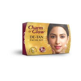 Charm & Glow De-Tan Facial Kit with 5 Steps - Facial for Radiant and Glowing Face by Ban Lab, Pack of 2