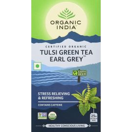 Tulsi Green Tea Earl Grey 25 Tea Bags by Organic India