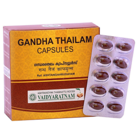 Gandha Thailam Soft Gel Capsule 100 Nos by Vaidyaratnam 