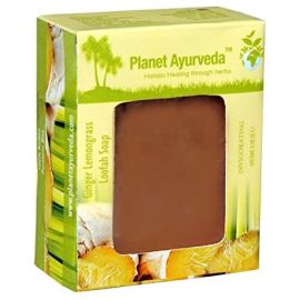 GINGER LEMONGRASS LOOFAH SOAP (100 gm) by Planet Ayurveda