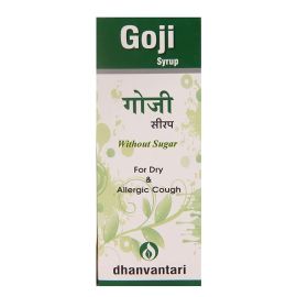 Goji Syrup 100ml by Dhanvantari, Useful in Cough, Cold, Sore Throat & Chest Congestion