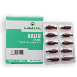 HALIN DROPS (10 Capsules x 5 Strips) by Nagarjuna, For Nasal Steam