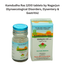 Kamdudha Ras 1200 tablets by Nagarjun (Gynaecological Disorders, Dysentery and Gastritis)