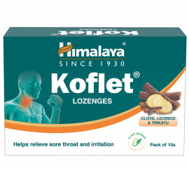 KOFLET LOZENGES by Himalaya, 10 Pieces (1 pack), Soothes Sore Throat and Relieves Cough