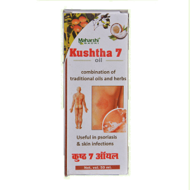 KUSHTHA – 7 OIL (50 ml) by Maharshi Badri, Relieves Skin Disorders Like Eczema & Itching