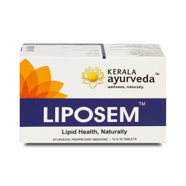 Liposem Tablet for Cholesterol Support - 100 Nos | Kerala Ayurveda