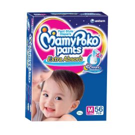 Mamy Poko Medium Size Baby Diapers (56 pc)
