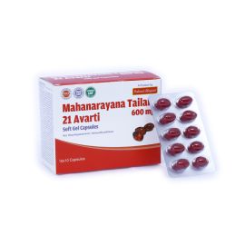 Mahanarayana Taila 21 Avarti 600 mg soft gelatin capsule 100nos by SahasraYogam