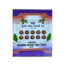 Zandu Vasant Malti Rasa Suvarna Yukta – 10 Tablets | Ayurvedic Medicine for Chronic Cough & Immunity Boost